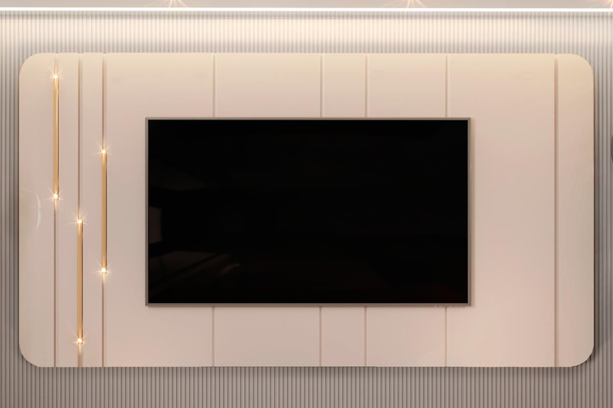 Painel Home p/ TV até 75 Pol Celine c/Led 241cm DJ Móveis