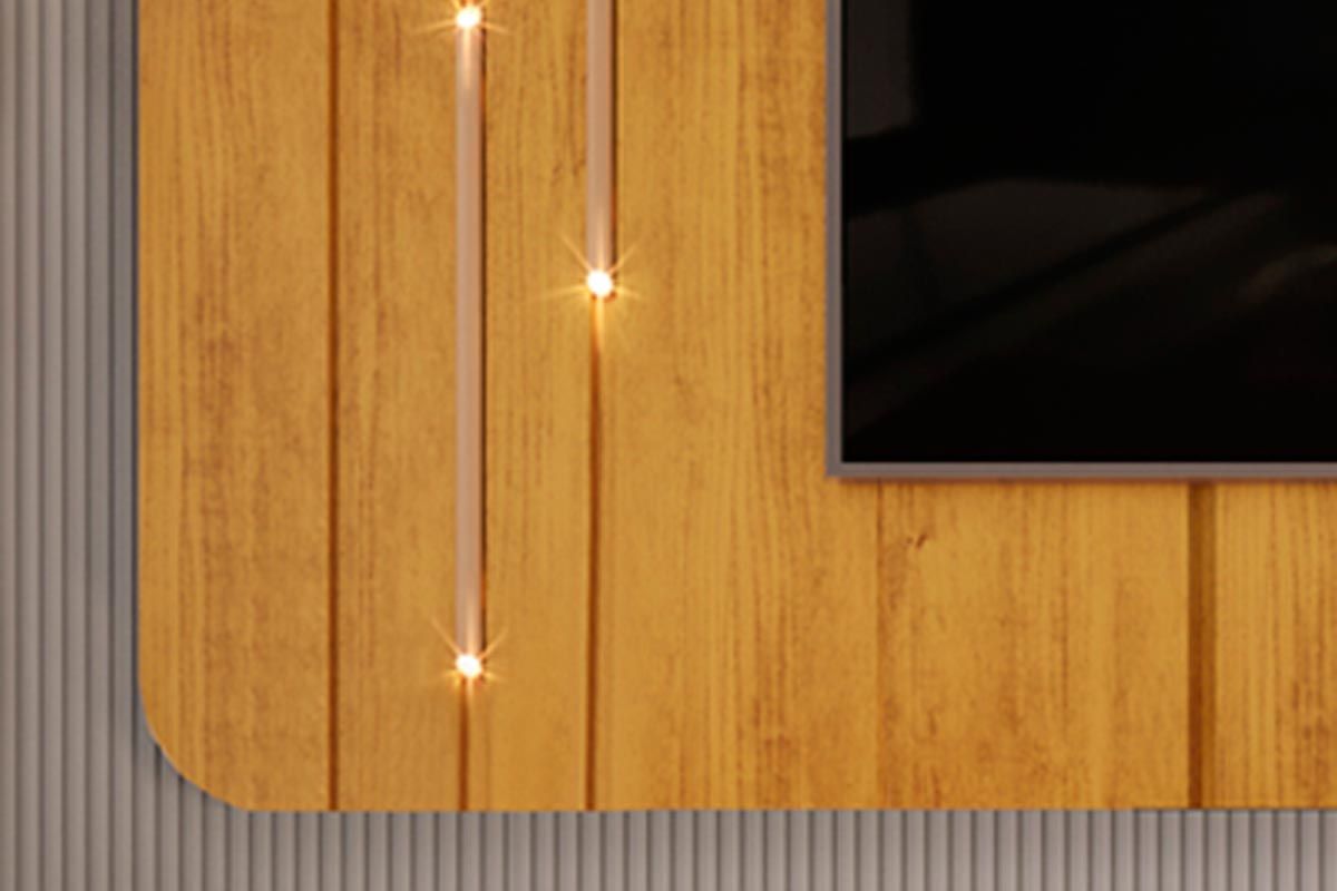 Painel Home p/ TV até 75 Pol Celine c/Led 241cm DJ Móveis Painel Home p/ TV até 75 Pol Celine c/Led 241cm DJ Móveis