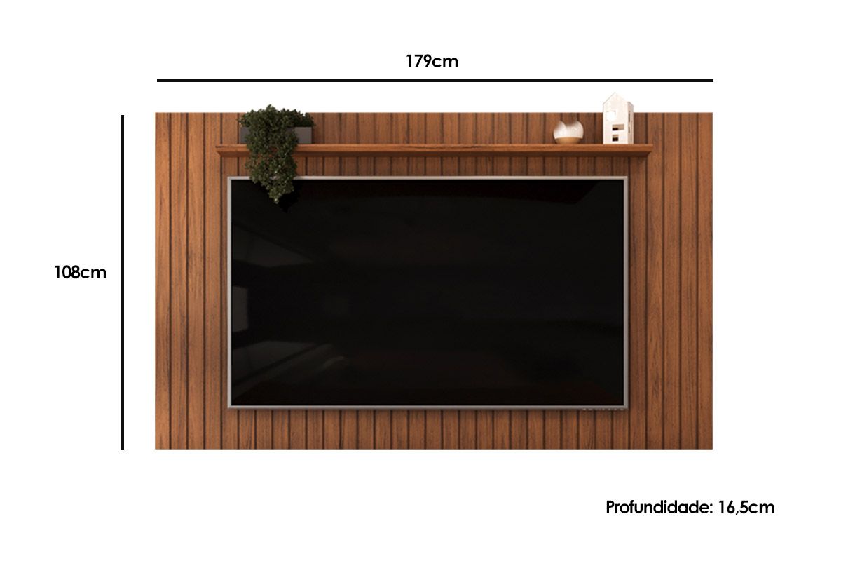 Painel Home p/ TV até 65 Pol Lume 179cm DJ Móveis