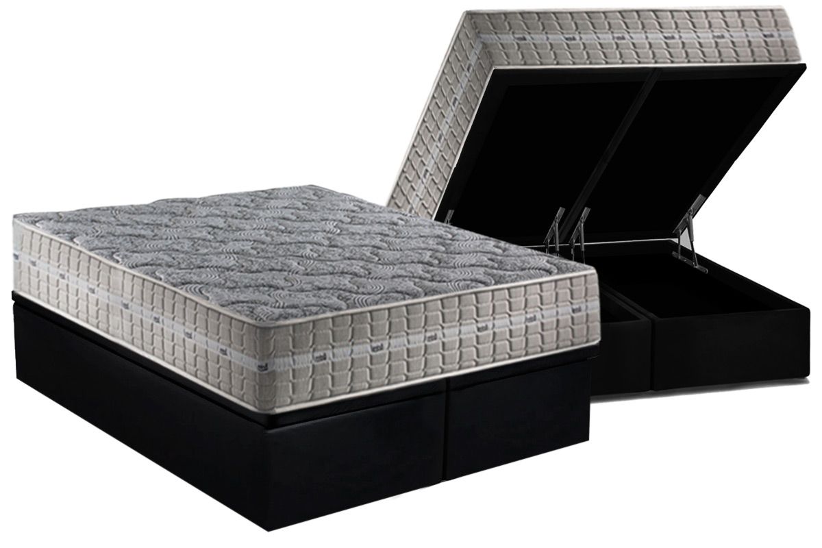 Cama Box Baú CRC +Colchão Molas Royal Anjos
