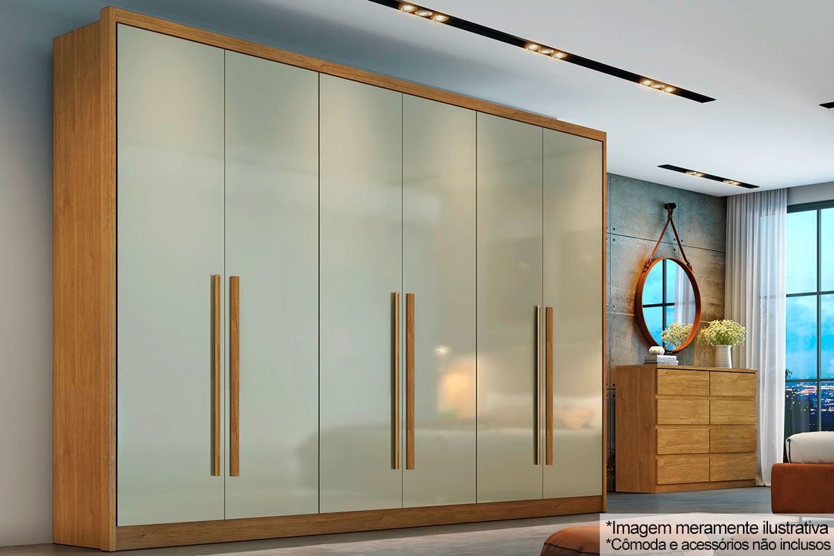 Guarda Roupa Casal 6 Portas 4Gavs Robust/Livorno Plus N. Horizonte