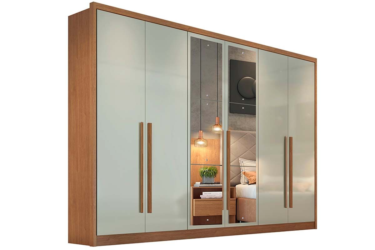 Guarda Roupa Casal 6 Portas c/Espelho 4Gavs Robust/Livorno Plus N. Horizonte Guarda Roupa Casal 6 Portas c/Espelho 4Gavs Robust/Livorno Plus N. Horizonte
