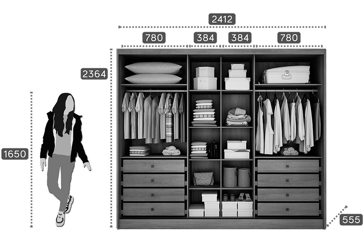 Guarda Roupa Casal 3 Portas Correr 8Gavs Diamond/Londres Plus N. Horizonte Guarda Roupa Casal 3 Portas Correr 8Gavs Diamond/Londres Plus N. Horizonte
