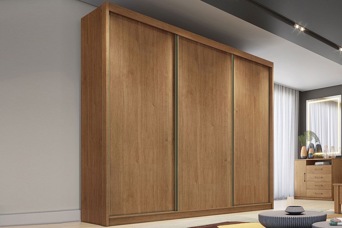 Guarda Roupa Casal 3 Portas Correr 8Gavs Diamond/Londres Plus N. Horizonte