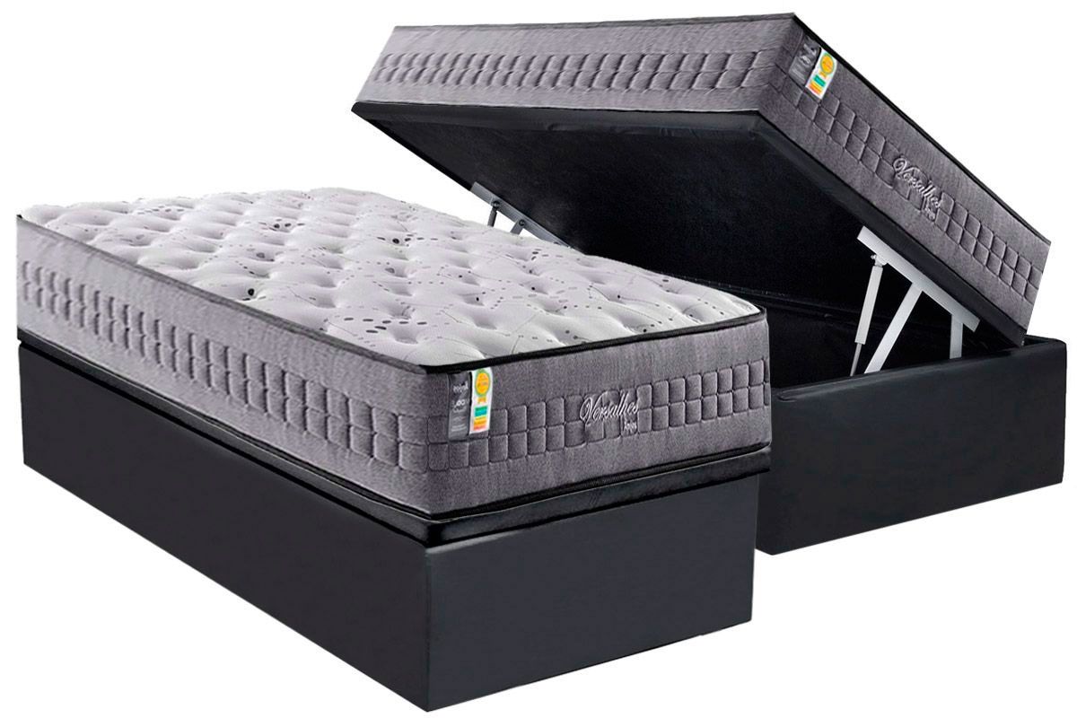 Cama Box Baú CRC +Colchão Molas Versalhes Anjos