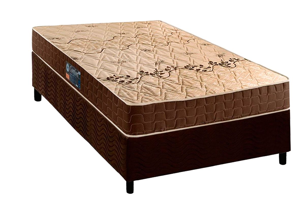 Cama Box CRC +Colchão Espuma D28 Confort Anjos