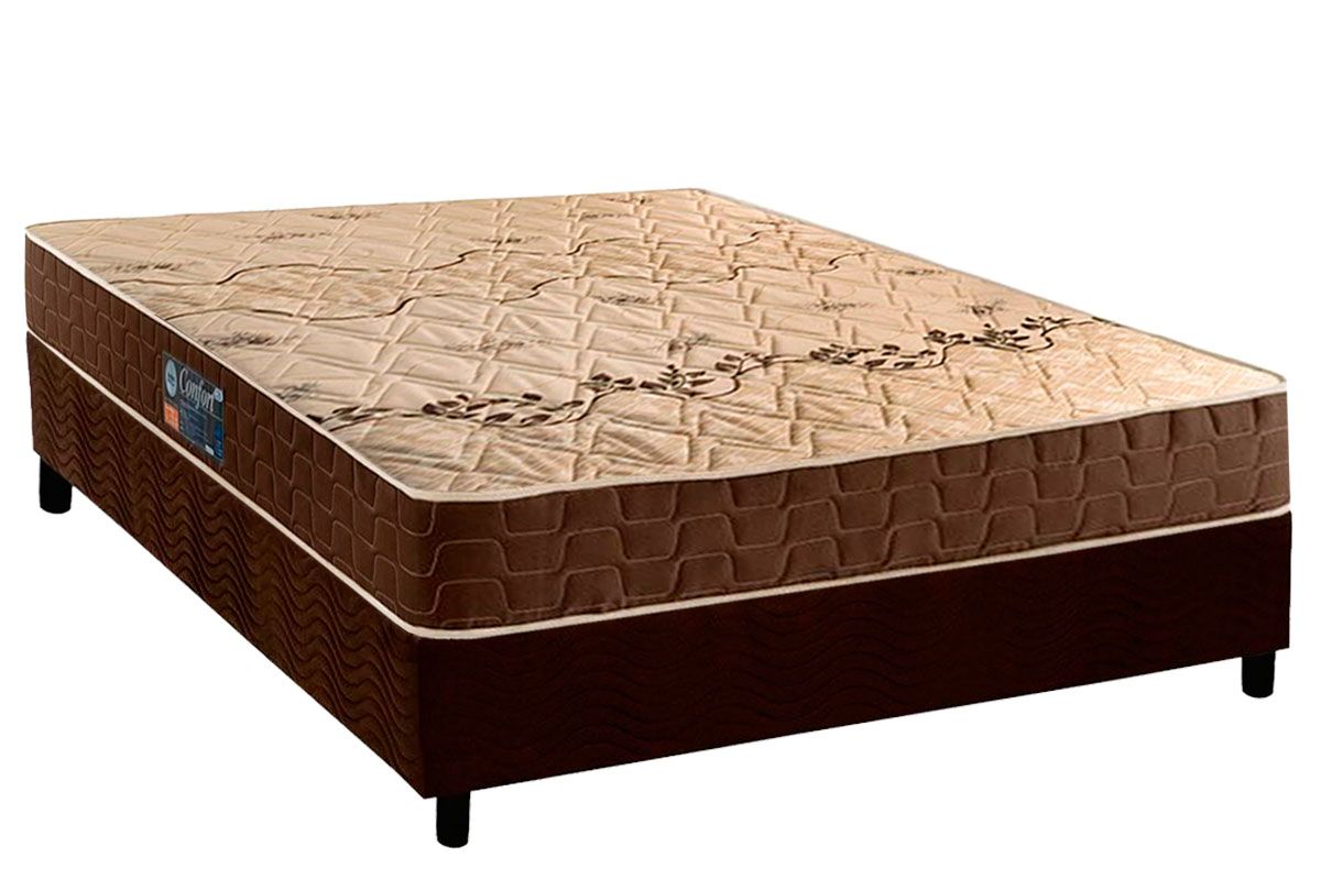 Cama Box CRC +Colchão Espuma D28 Confort Anjos