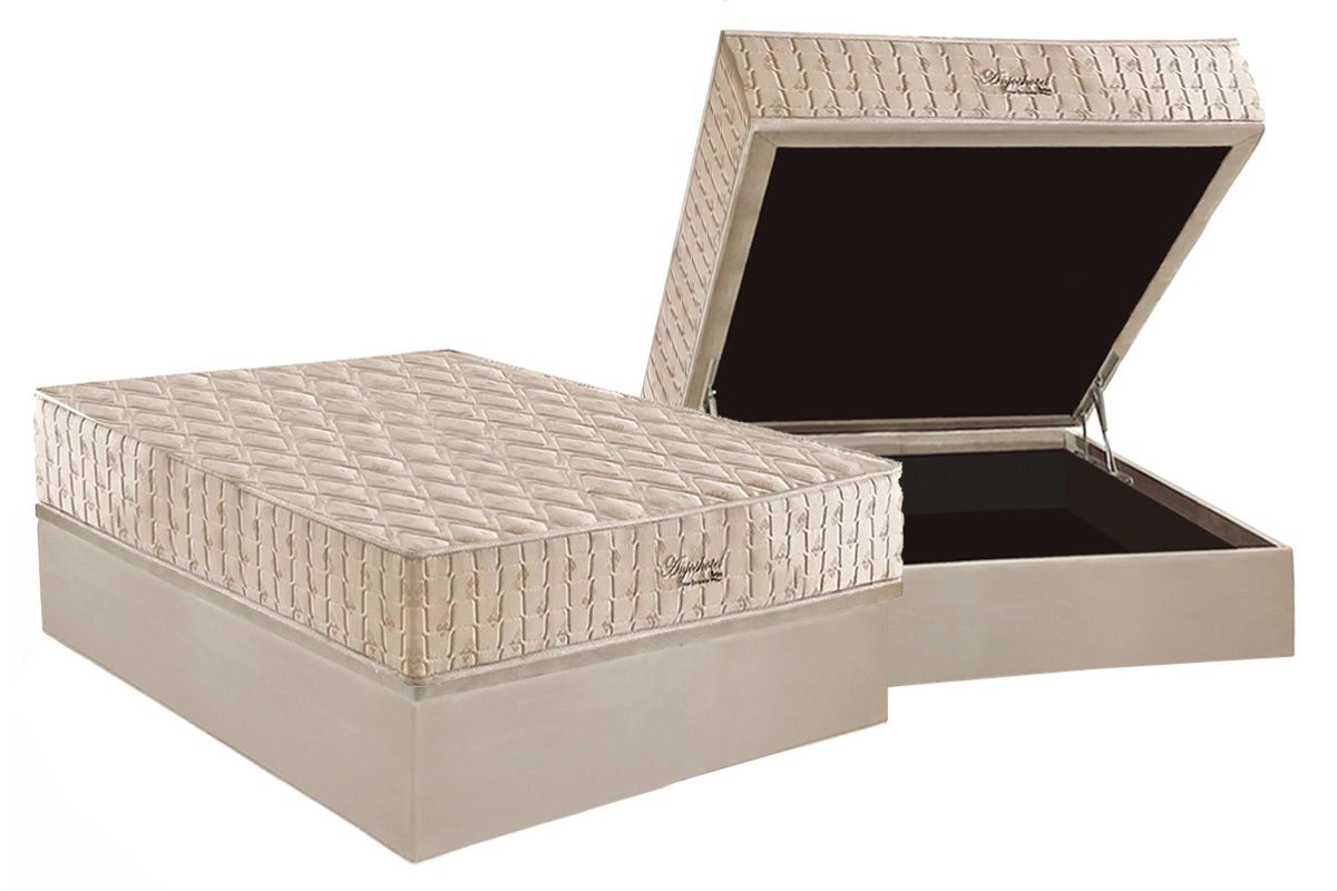 Cama Box Baú CRC +Colchão Molas Anjos Anjos