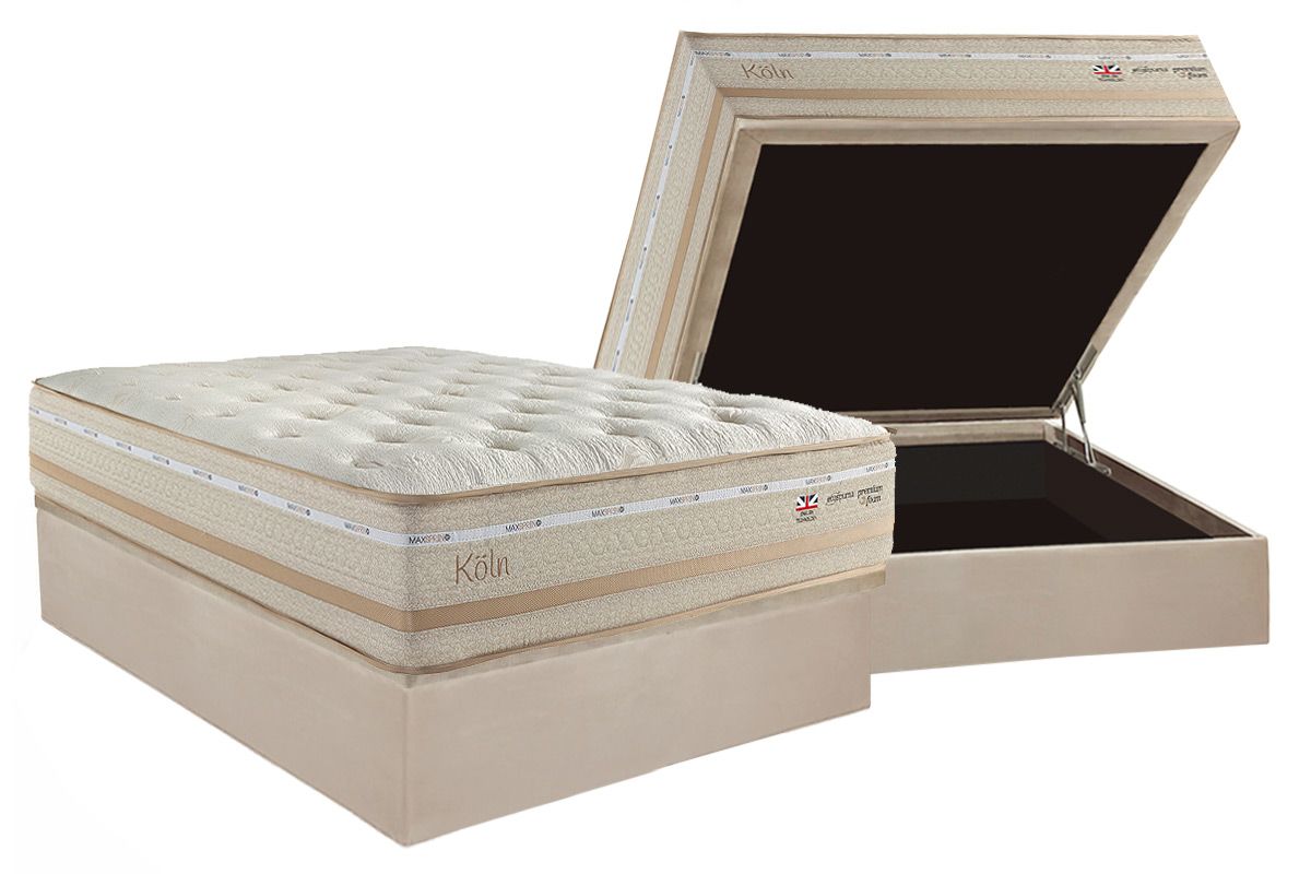 Cama Box Baú CRC +Colchão Molas Koln Herval