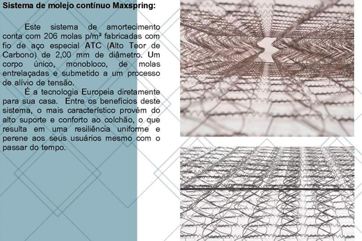 Cama Box Baú CRC +Colchão Molas Koln Herval
