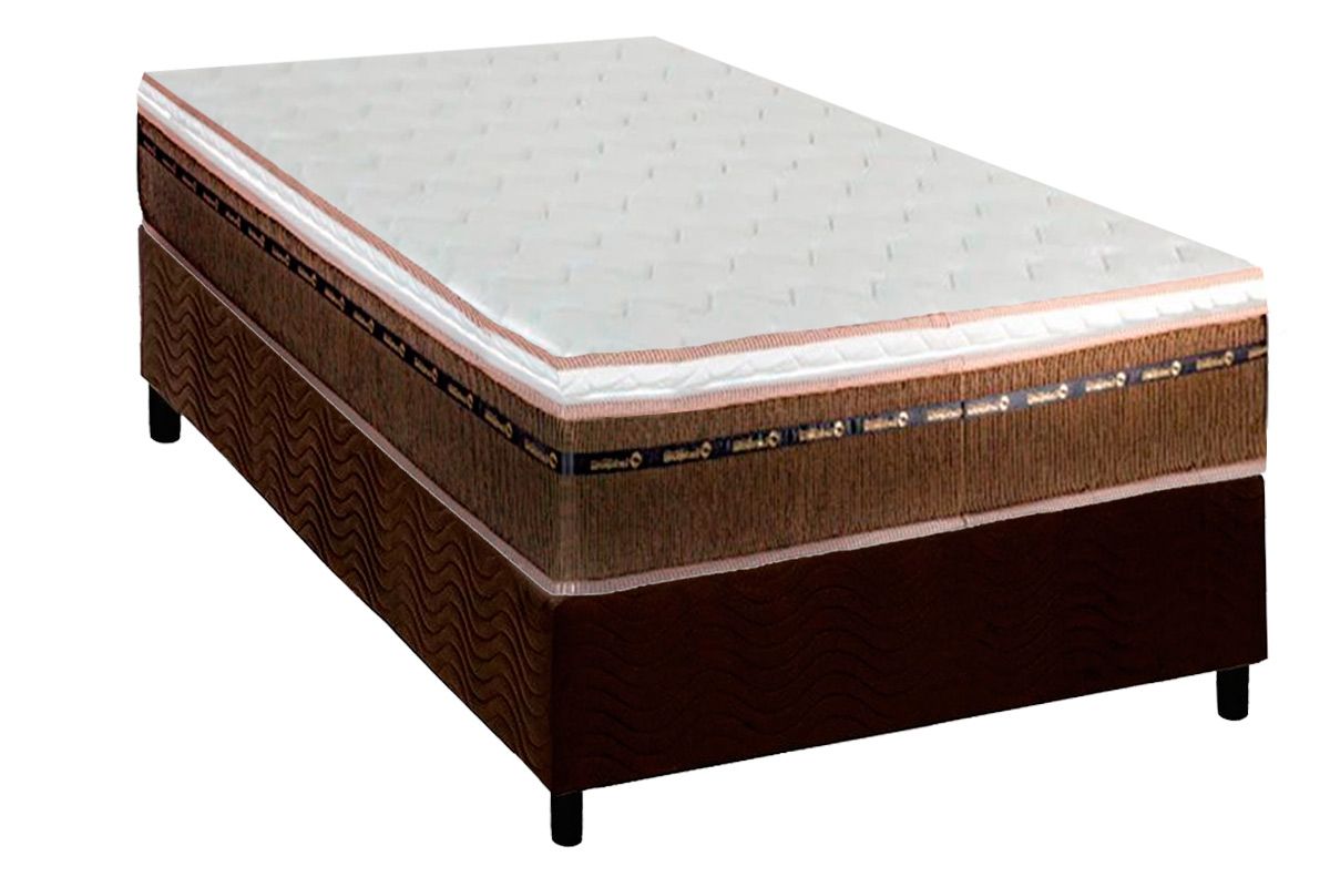 Cama Box CRC +Colchão Molas New Comfort Luckspuma