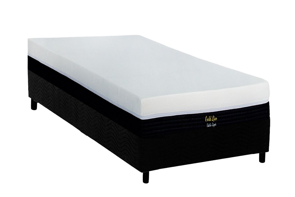 Cama Box CRC +Colchão Molas Gold Line Luckspuma