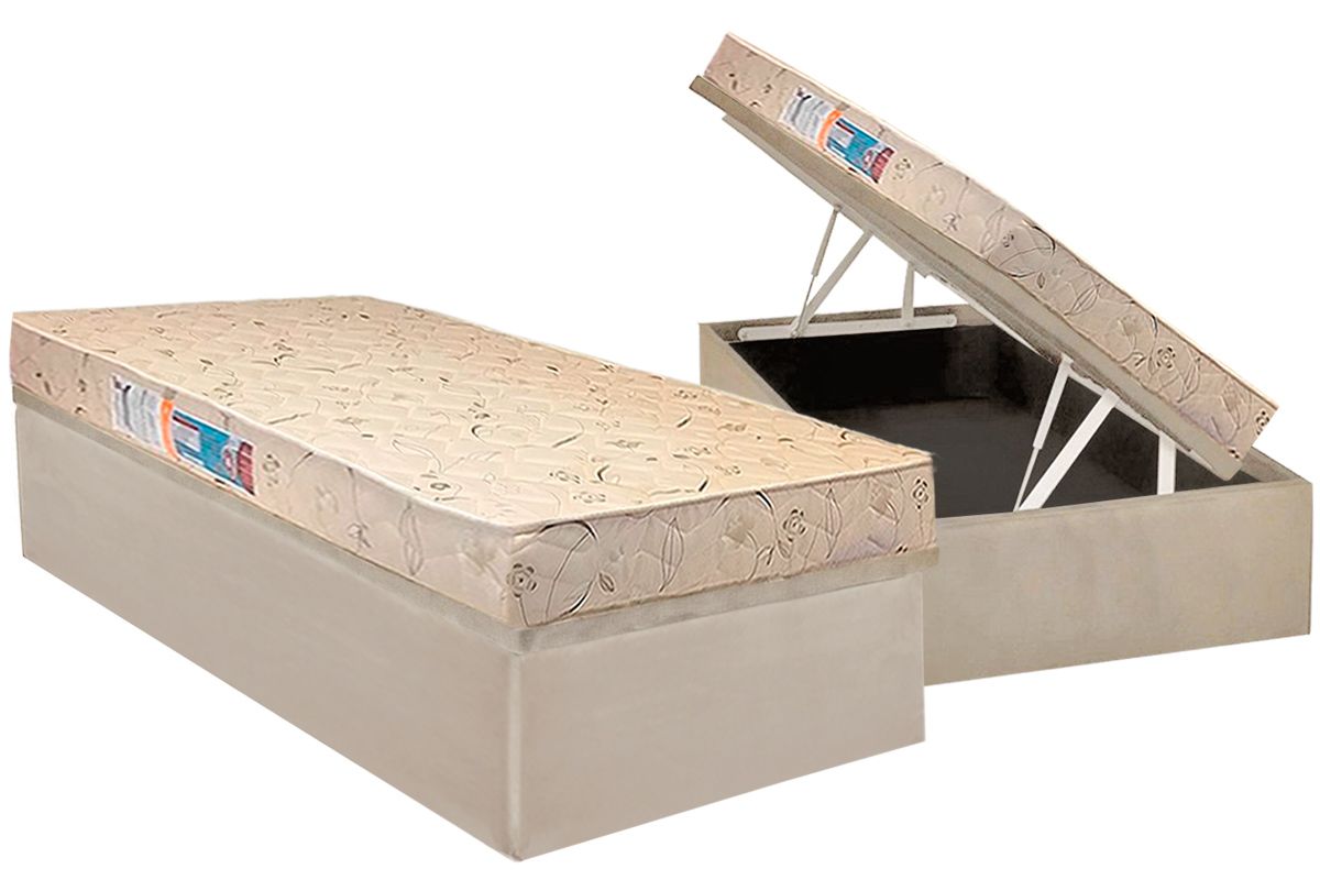 Cama Box Baú CRC +Colchão D26 Serene Luckspuma