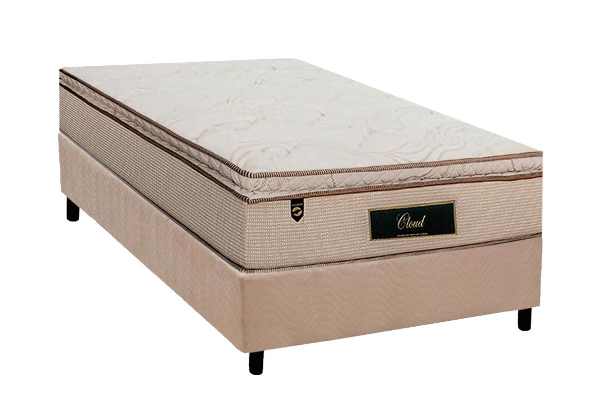 Cama Box CRC +Colchão Molas Cloud Luckspuma