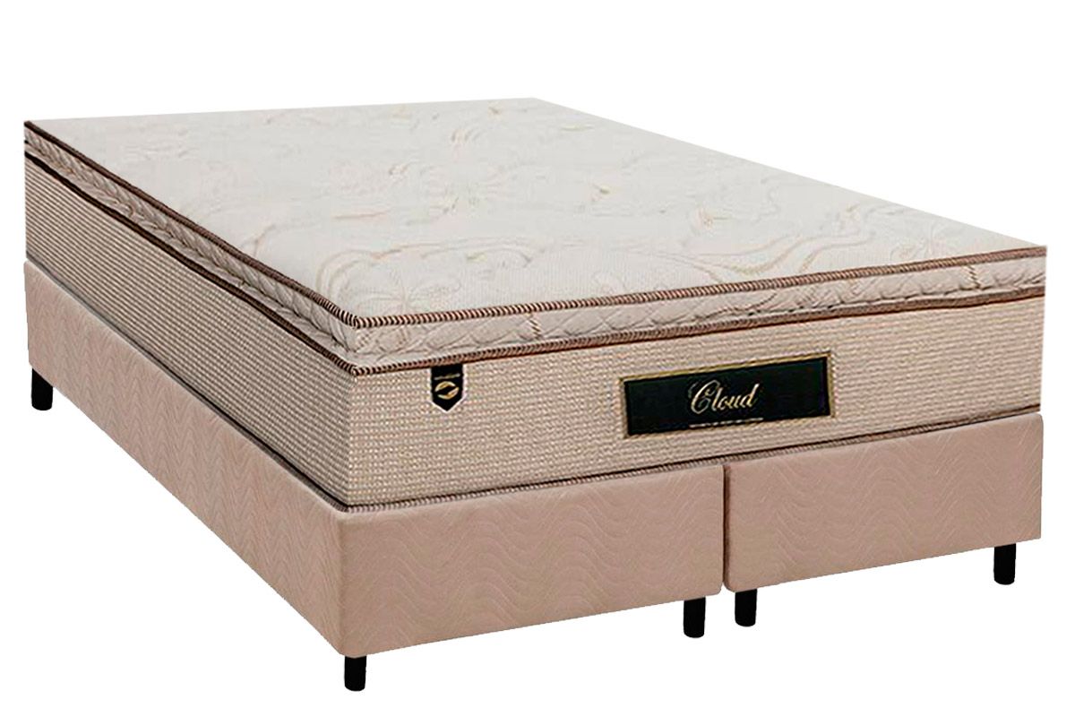 Cama Box CRC +Colchão Molas Cloud Luckspuma