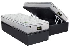 Cama Box Baú Filhão +Colchão Molas Trade Luckspuma