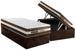 Cama Box Baú Filhão +Colchão Molas Esplendor Luckspuma
