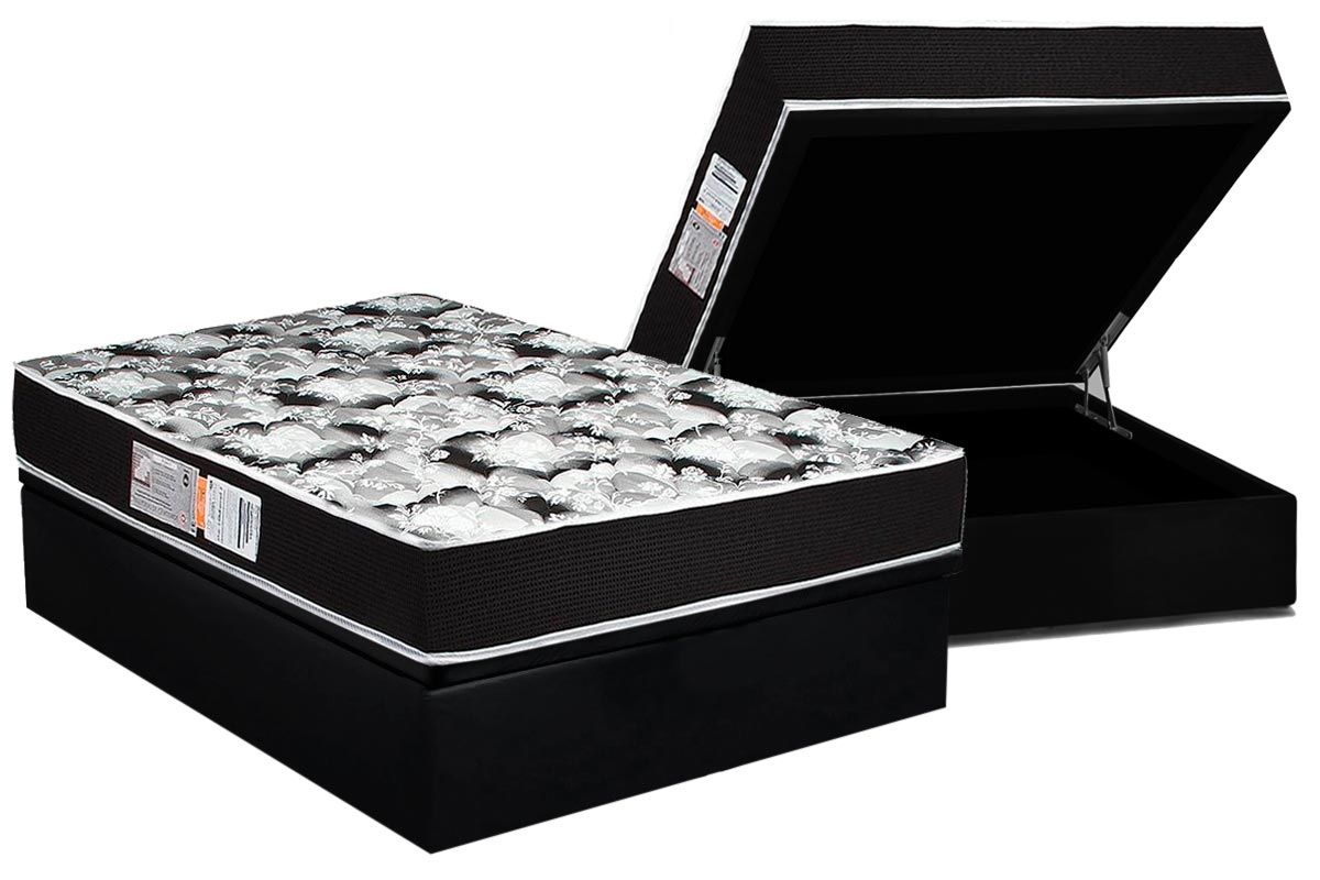 Cama Box Baú CRC +Colchão D33 Supreme Luckspuma