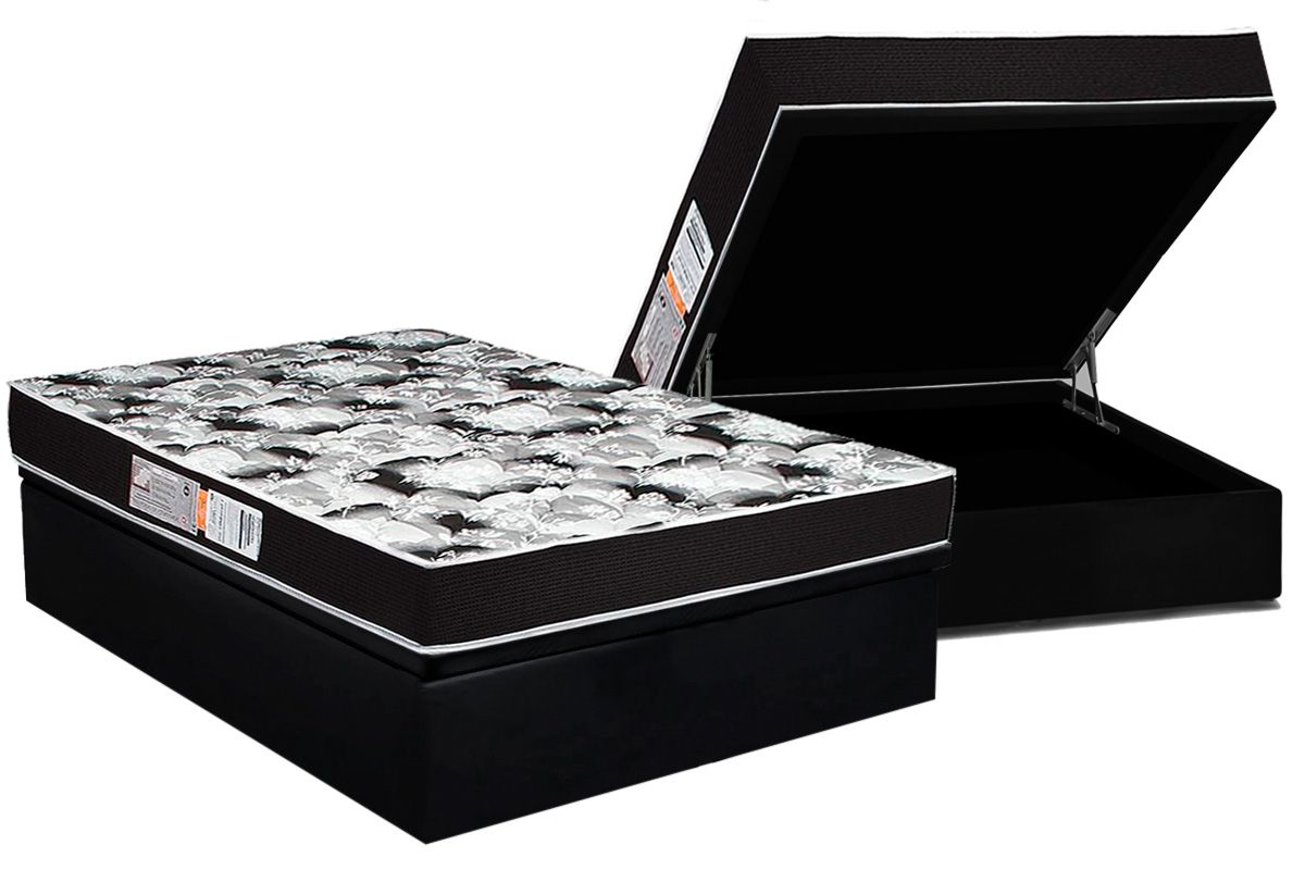 Cama Box Baú CRC +Colchão D33 Supreme Luckspuma