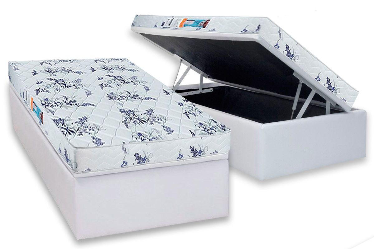 Cama Box Baú CRC +Colchão D28 Celebrity Luckspuma