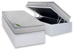 Cama Box Baú Filhão +Colchão Molas Luck Luckspuma
