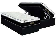Cama Box Baú Filhão +Colchão Molas Faction Luckspuma