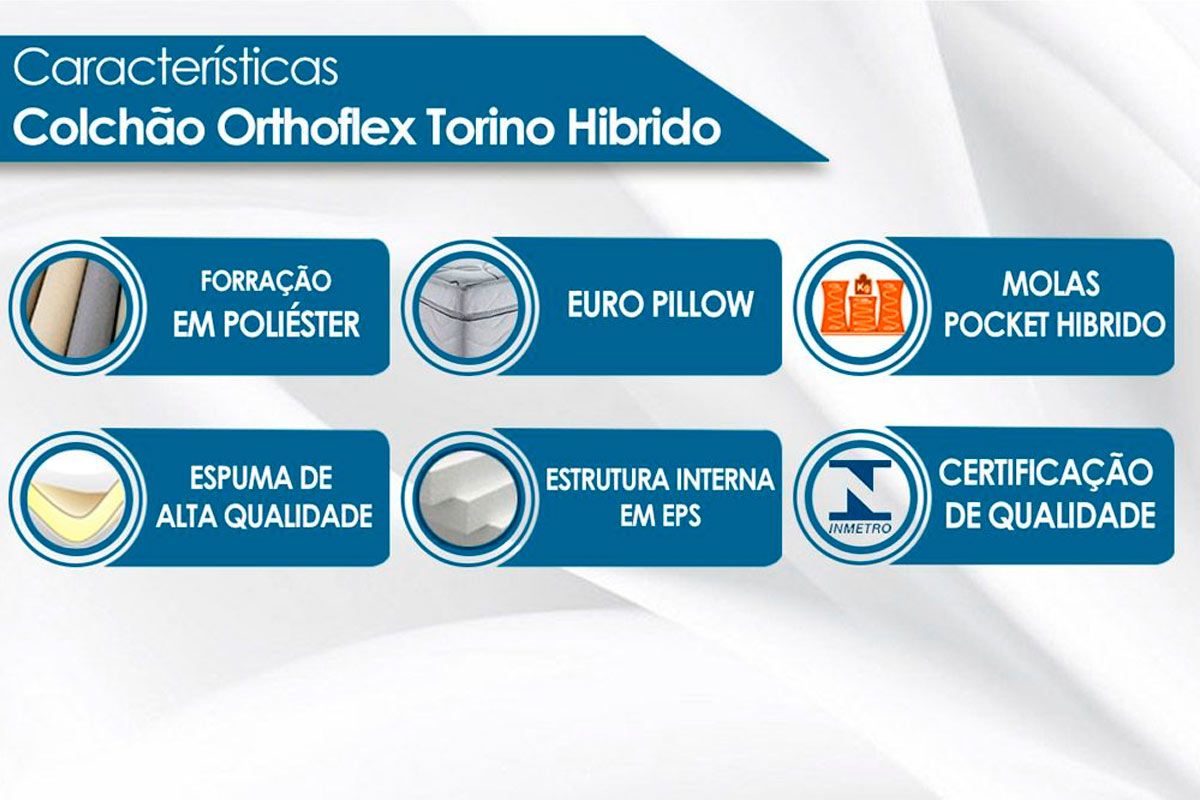 Cama Box Baú CRC +Colchão Molas Torino Orthoflex