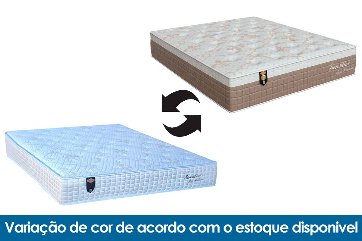 Cama Box Baú CRC +Colchão Molas Sensitive Orthoflex