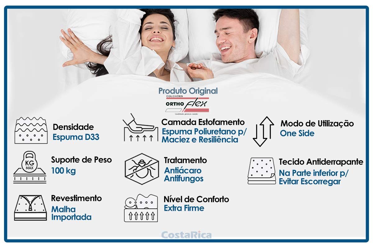 Cama Box CRC +Colchão Ortopédico Matera Orthoflex
