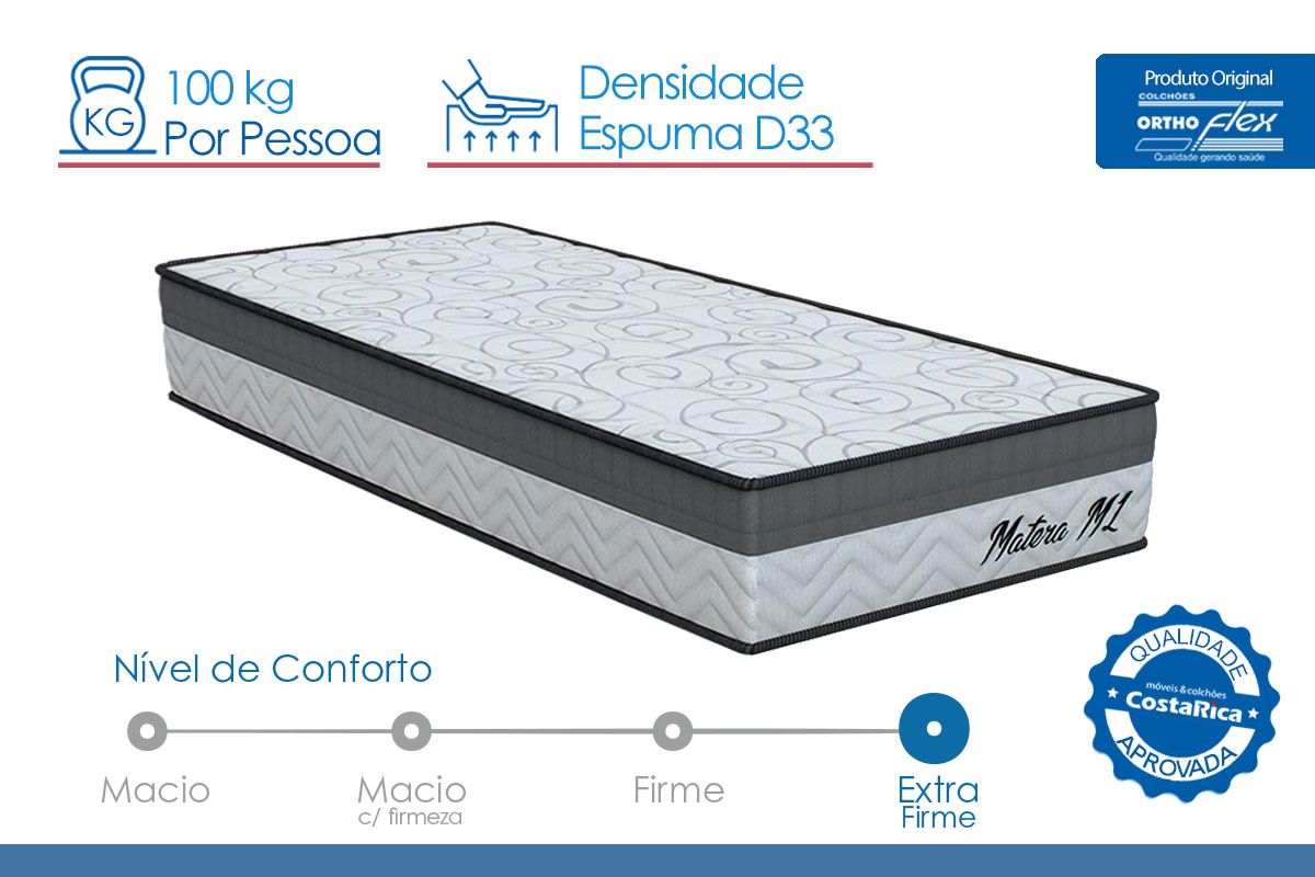 Cama Box CRC +Colchão Ortopédico Matera Orthoflex