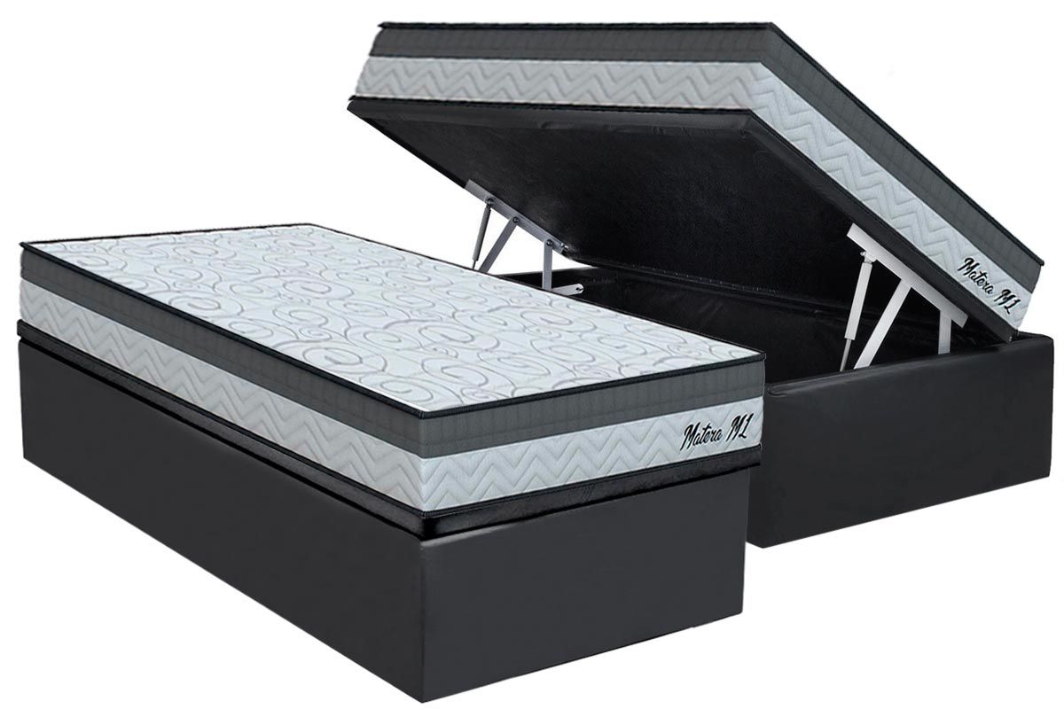 Cama Box Baú CRC +Colchão D33 Matera Orthoflex