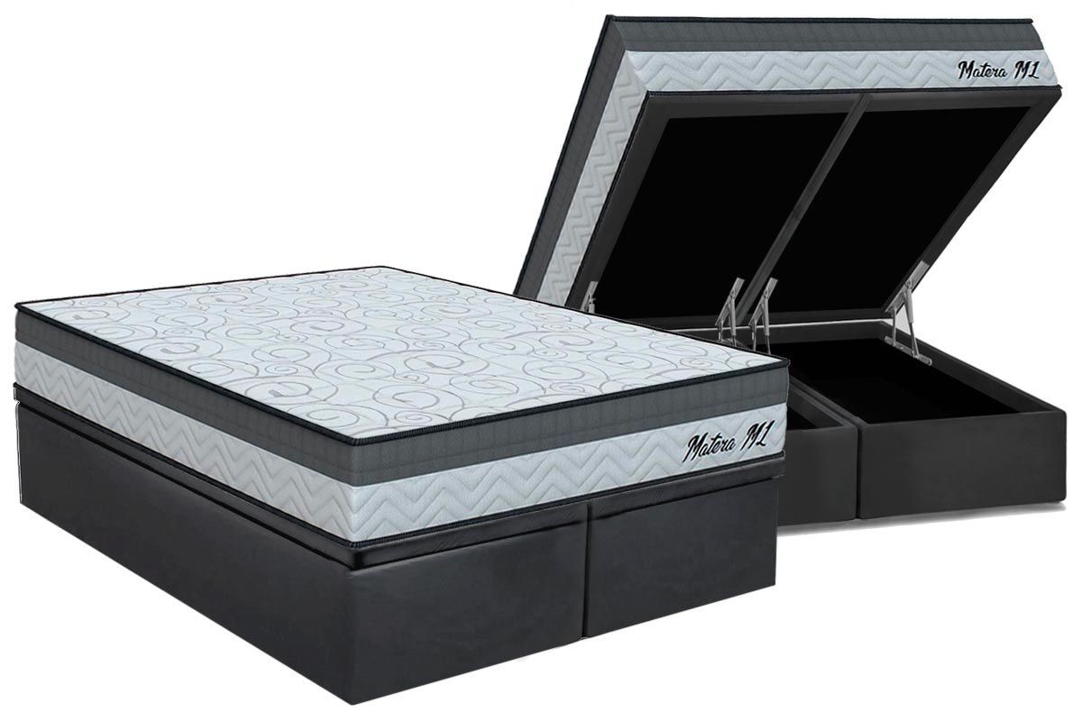 Cama Box Baú CRC +Colchão D33 Matera Orthoflex