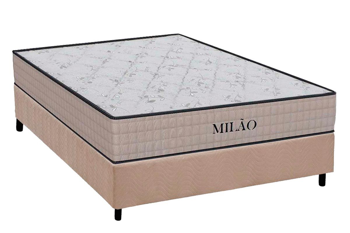 Cama Box CRC +Colchão Espuma D33 Milão Orthoflex
