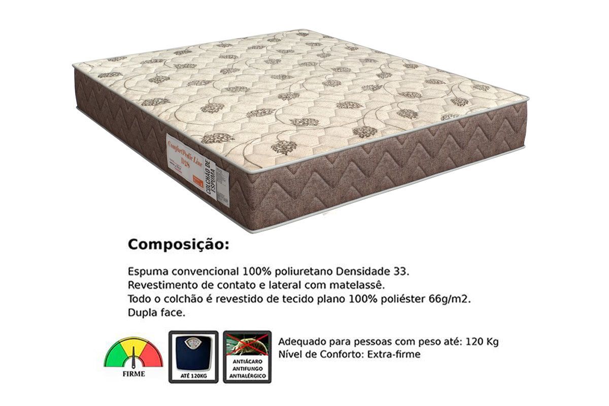 Cama Box CRC +Colchão D28 ComfortPedic Orthoflex