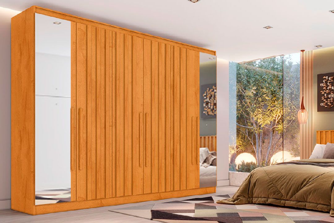 Guarda Roupa Casal 6 Portas c/Esp 4Gavs Oxford EuropaPeroba