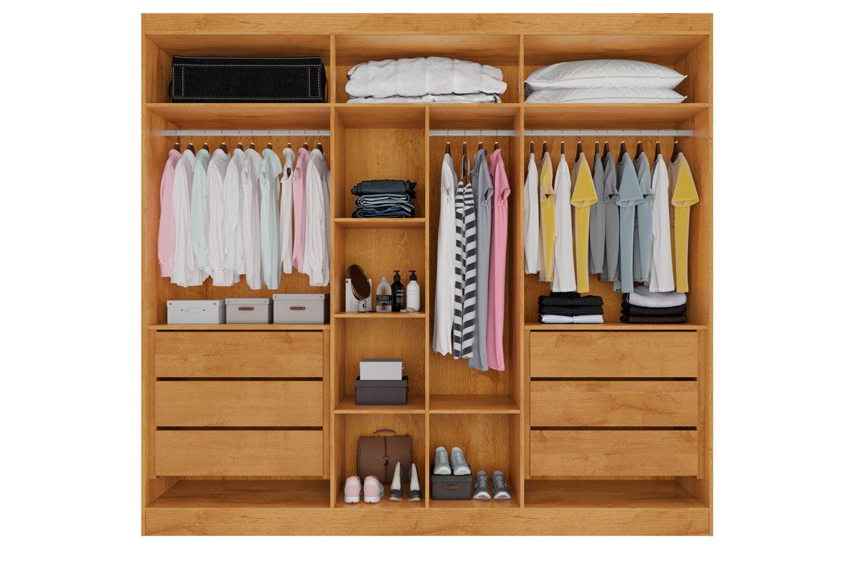 Guarda Roupa Casal 6 Portas 6Gavs Oxford Europa