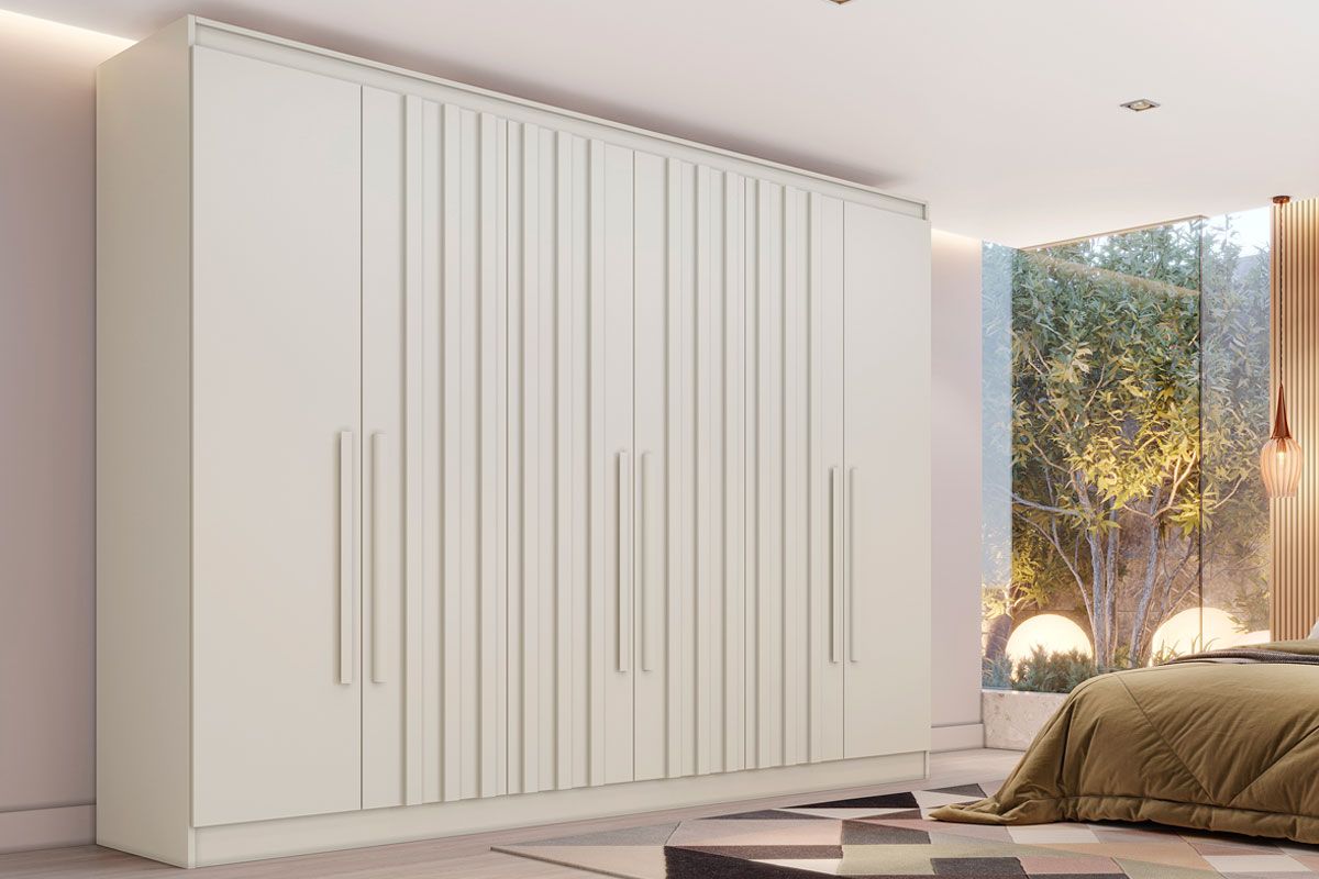Guarda Roupa Casal 6 Portas 6Gavs Oxford EuropaOff White