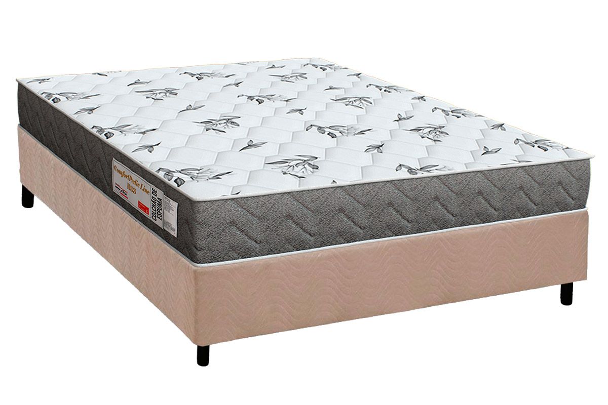 Cama Box CRC +Colchão D33 ComfortPedic Orthoflex