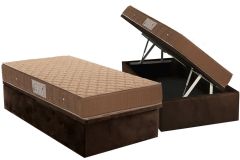 Cama Box Baú Filhão +Colchão Molas Orthotel Ortobom