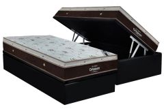 Cama Box Baú Filhão +Colchão Molas Sleep King Ortobom