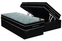 Cama Box Baú Filhão +Colchão Molas Elegant Ortobom