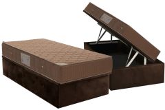 Cama Box Baú Filhão +Colchão Molas Orthotel Ortobom