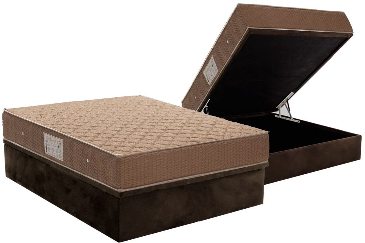 Cama Box Baú CRC +Colchão Molas Orthotel Ortobom
