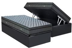 Cama Box Baú Filhão +Colchão Molas Orthotel Luxo Ortobom