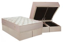 Cama Box Baú Filhão +Colchão Molas Orthotel SLX Ortobom