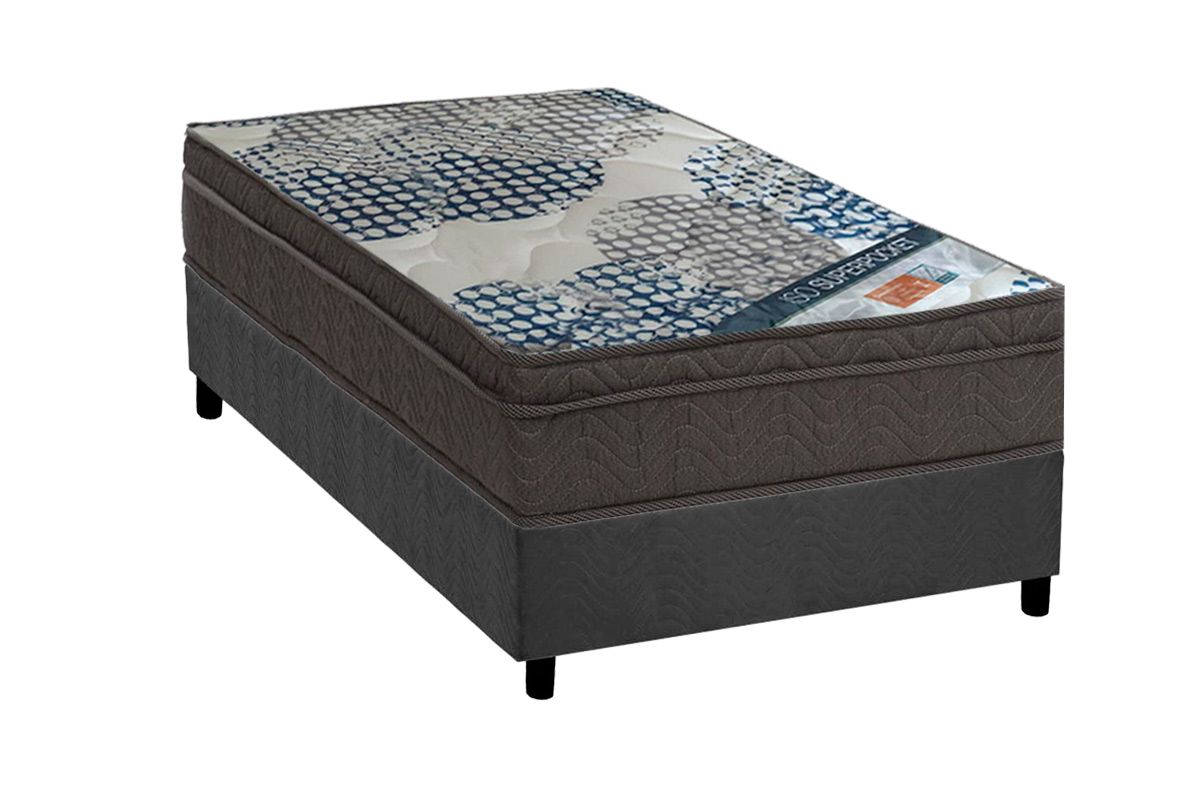 Cama Box CRC +Colchão Molas ISO Ortobom