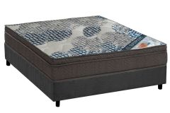 Conjunto Box: Colchão Molas Ortobom Ensacadas ISO + Base CRC Suede Gray