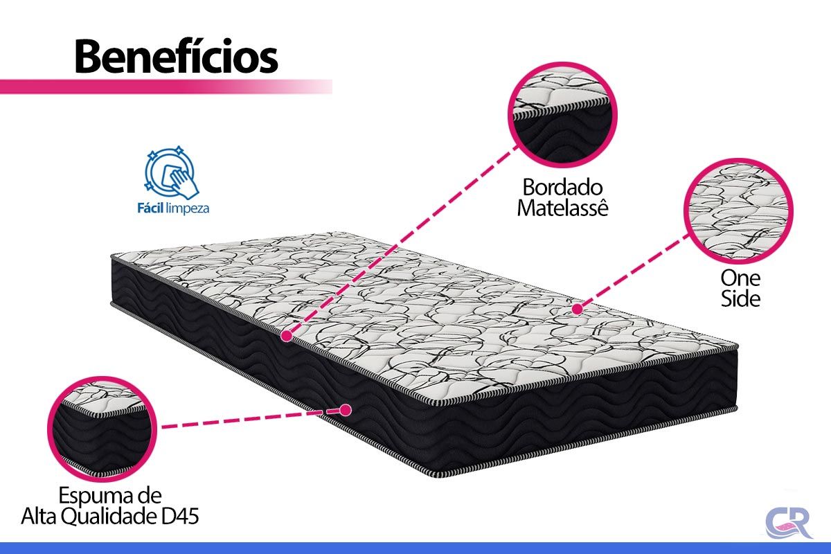 Cama Box CRC +Colchão Ortopédico Airtech150 Ortobom