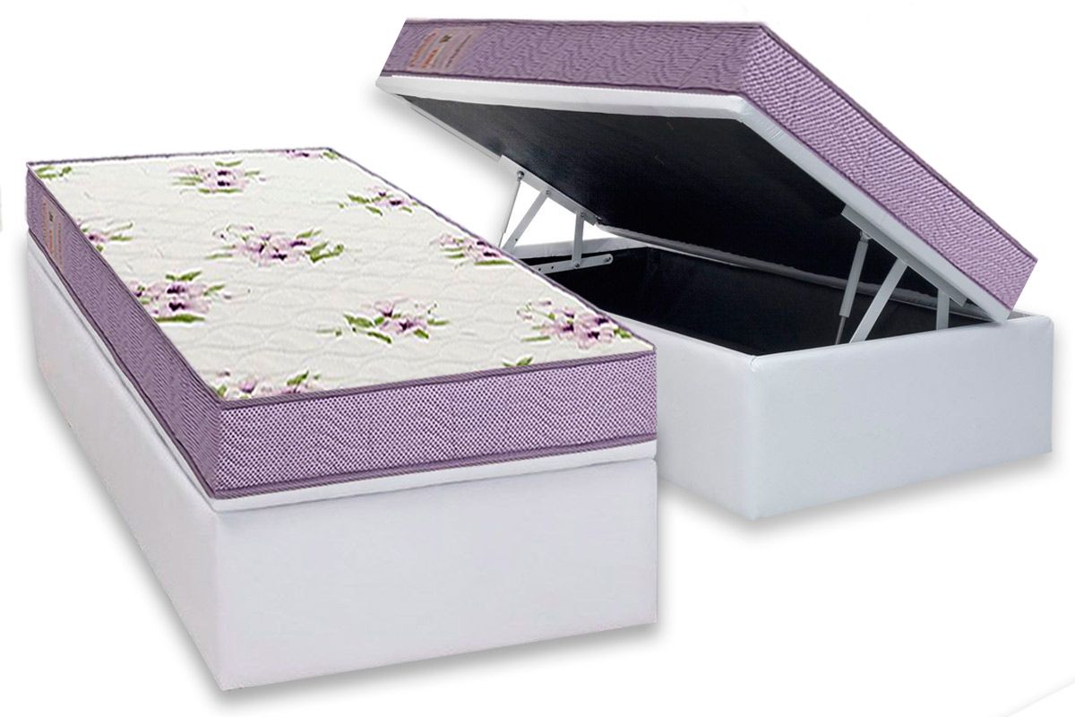 Cama Box Baú CRC +Colchão D23 Physical Super Ortobom