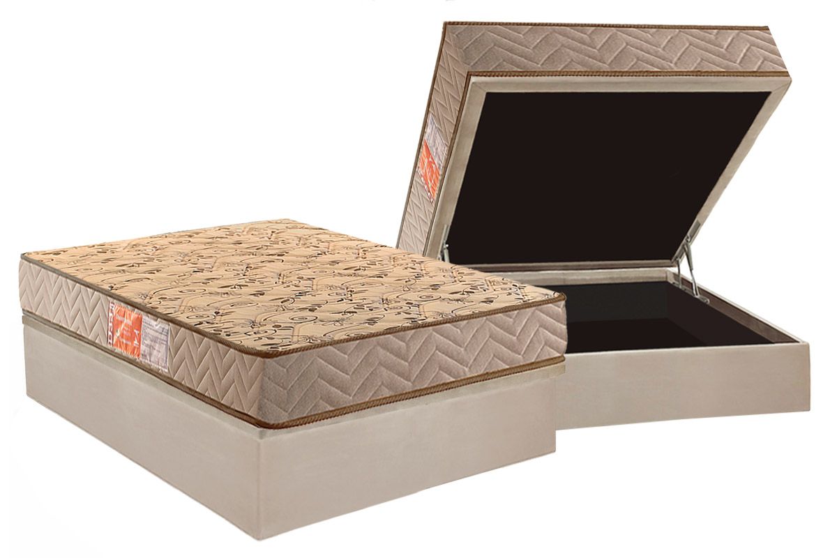 Cama Box Baú CRC +Colchão D33 Pasquale Paropas